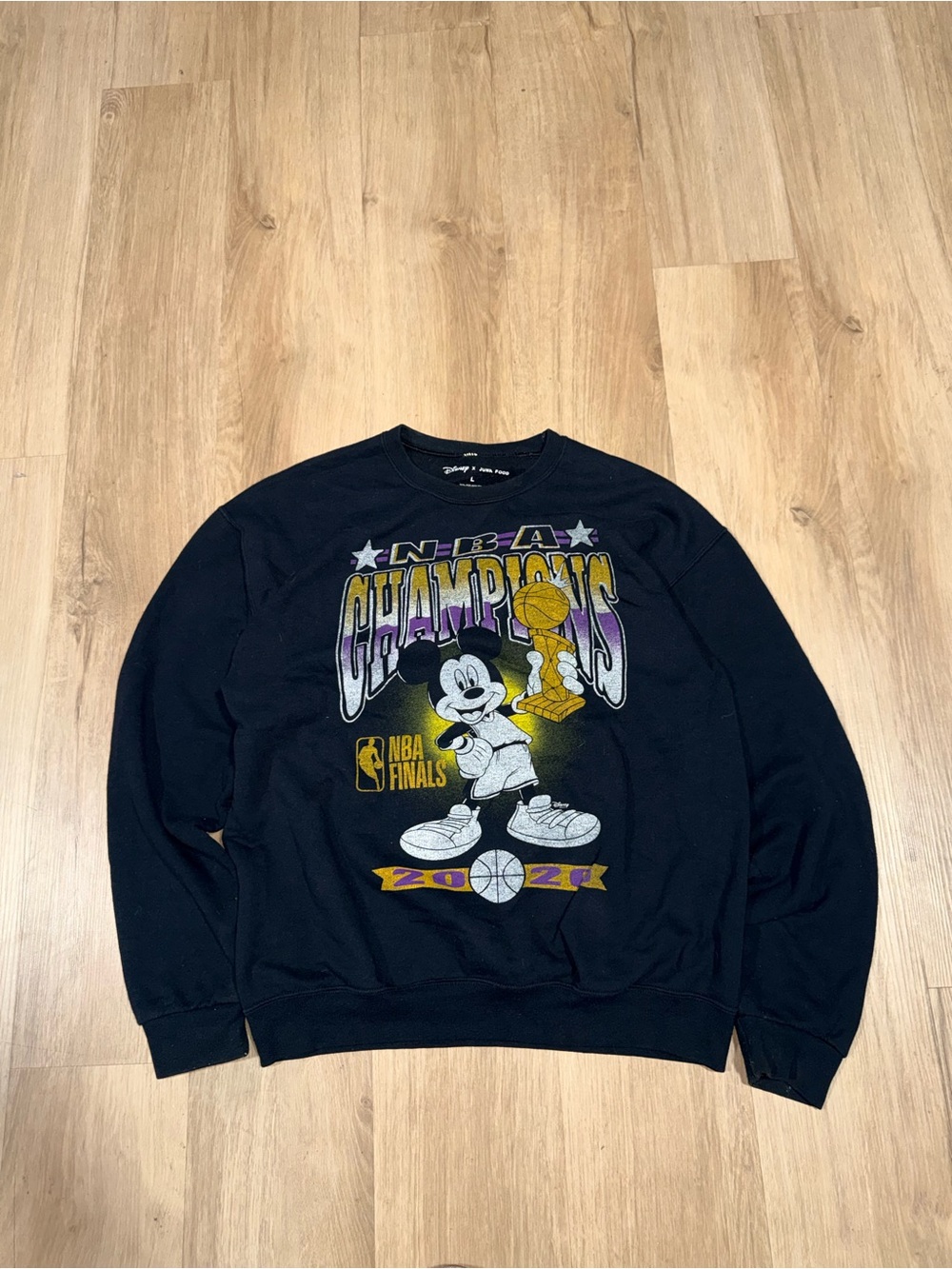 NBA Champions Graphic Sweatshirt with Mickey - Black